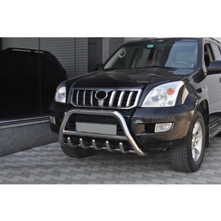 Low Bull Bar WT003 (Stainless Steel) Toyota Land Cruiser Prado 120 2002-2009 photo 3