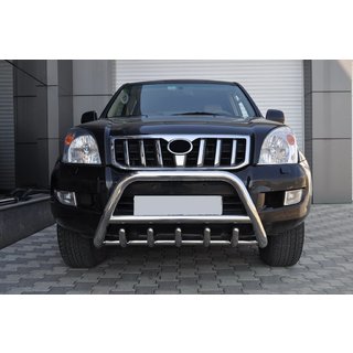 Low Bull Bar WT003 (Stainless Steel) Toyota Land Cruiser Prado 120 2002-2009 photo 4