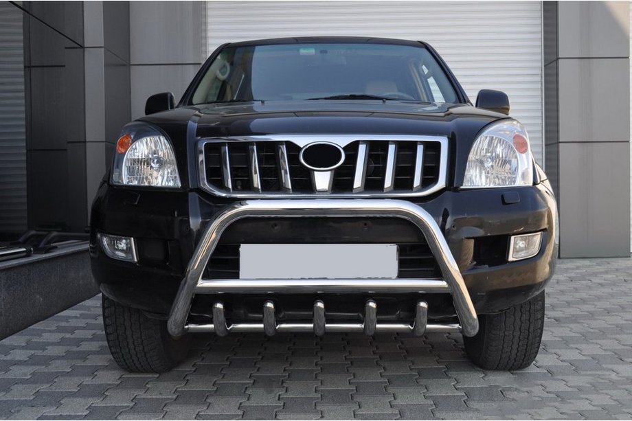 Toyota Land Cruiser Prado 120 2002-2009 Low Bull Bar WT003 (Stainless Steel) Photo 4