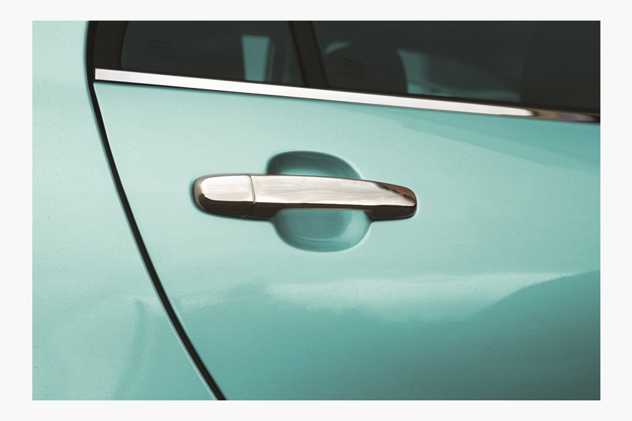 Toyota Prius 2009-2015 Chrome Door Handle Covers (4 pcs, Stainless Steel) Carmos - Turkish Stainless Steel Image