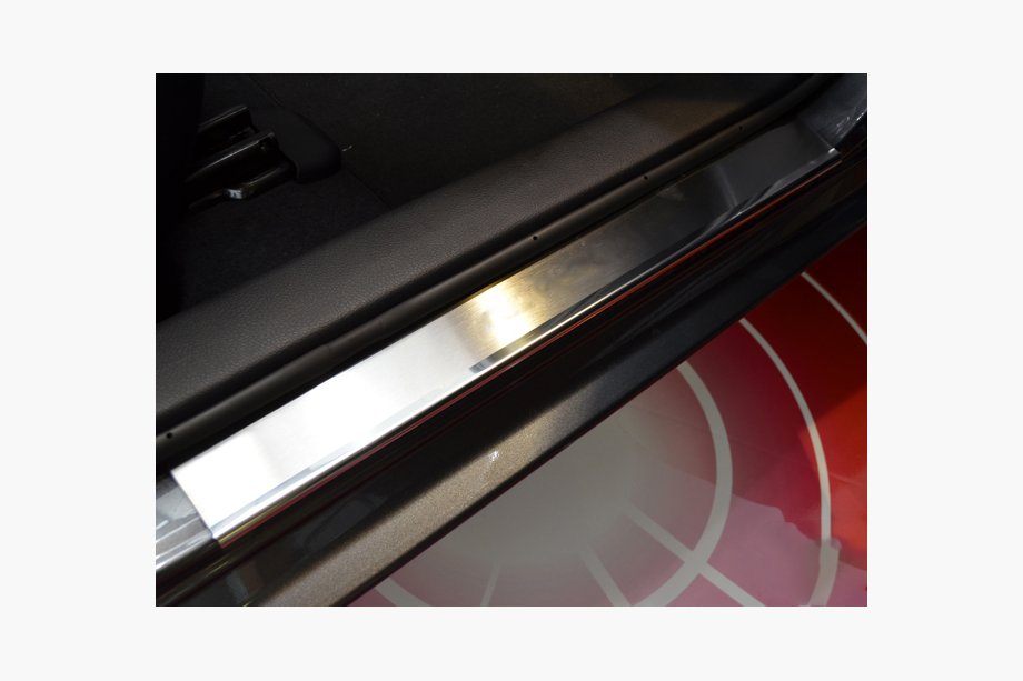 Toyota Corolla 2013-2019 Door Sill Covers Nataniko (4 pcs, Stainless Steel) Premium - 3M Tape, 0.8 mm Image