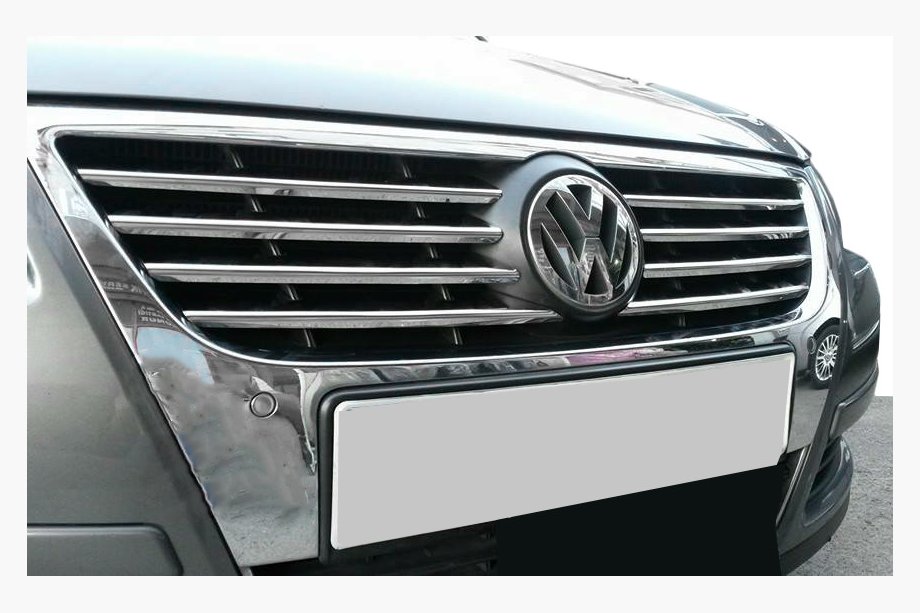 Volkswagen Passat B6 2006-2012 Chrome Grille Covers (8 pcs, Stainless Steel) Image