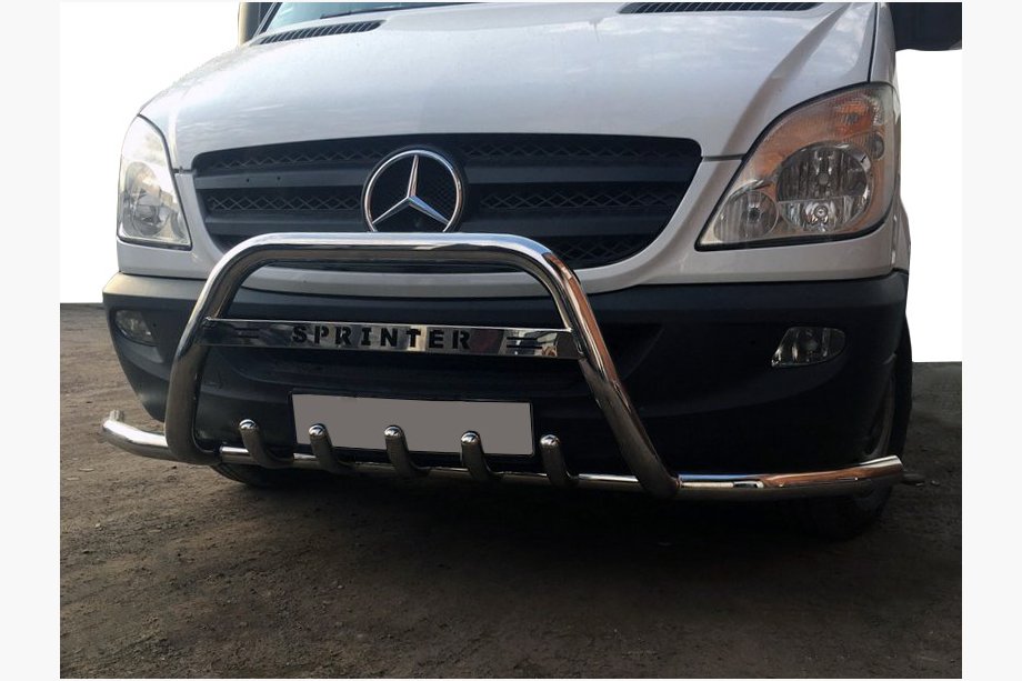 Mercedes Sprinter W906 2006–2018 Bull Bar WT003-Plus (Stainless Steel) Image