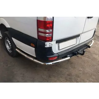 Side pipes behind rear wheel, angled (2 pcs, stainless steel) Volkswagen Crafter 2006-2016 photo 1