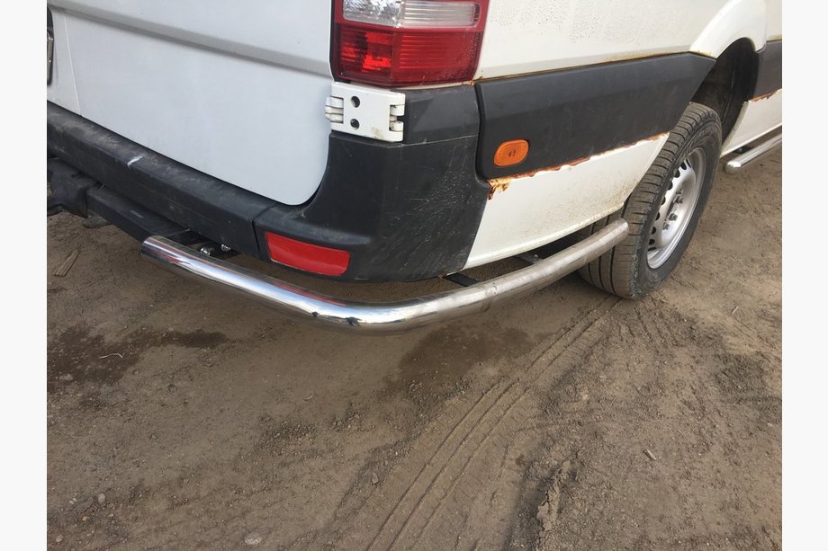 Volkswagen Crafter 2006-2016 Side pipes behind rear wheel, angled (2 pcs, stainless steel) Photo 2