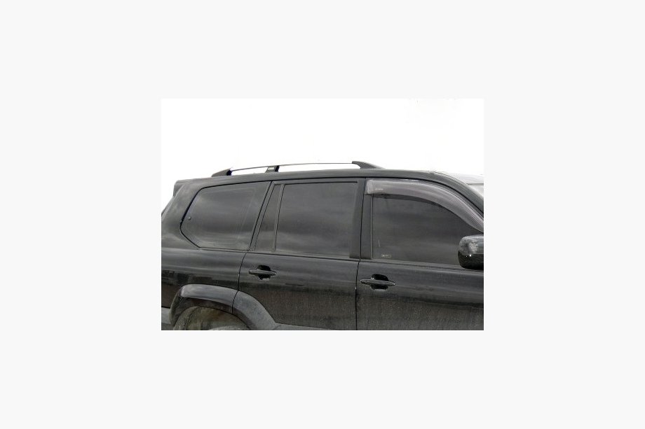 Toyota Land Cruiser Prado 120 2002-2009 Roof Rails Grey Metallic Turkish Plastic Feet Image