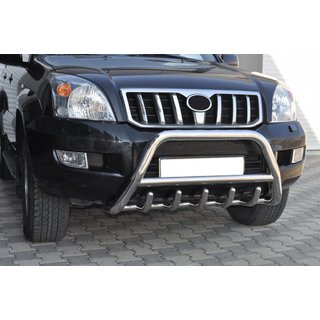 Low Bull Bar WT003 (Stainless Steel) Toyota Land Cruiser Prado 120 2002-2009 photo 1