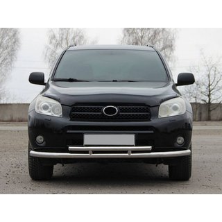 Front bumper guard ST014-1 (stainless steel) Toyota Rav 4 2006-2013 photo 1
