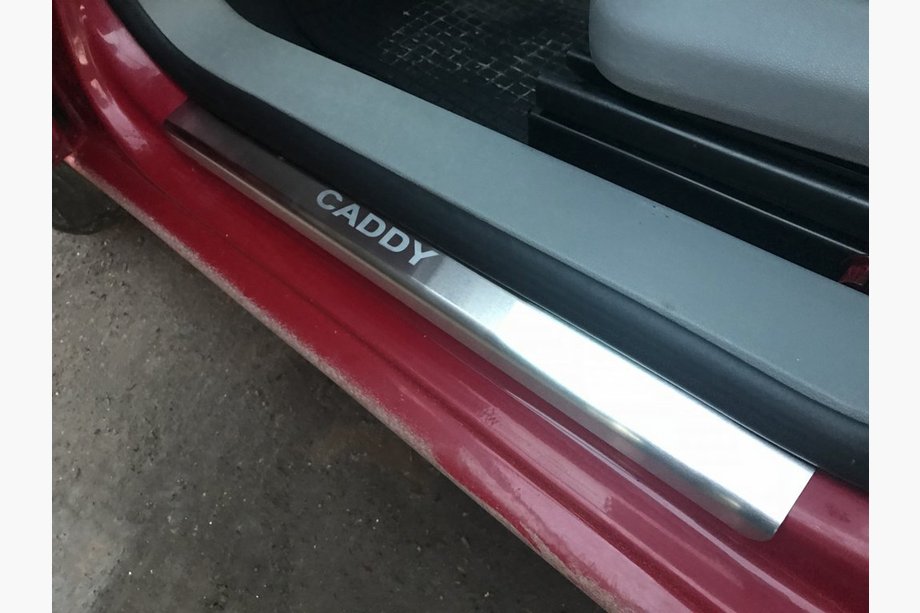 Volkswagen Caddy 2004-2010 Door Sill Covers Natanika Standard (4 pcs, Stainless Steel) Image