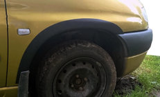Peugeot Partner 1996-2008 Plastic Fender Flares (4 pcs, black) photo 1