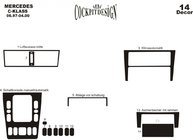 Mercedes C-class W202 1993-2001 Dashboard Trim Covers (1997-2000) Aluminum photo 2