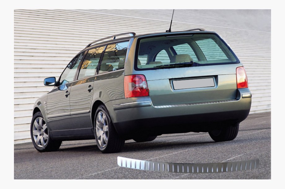 Volkswagen Passat B5 1997-2005 Stainless Steel Rear Bumper Protector SW (Omsa) Image