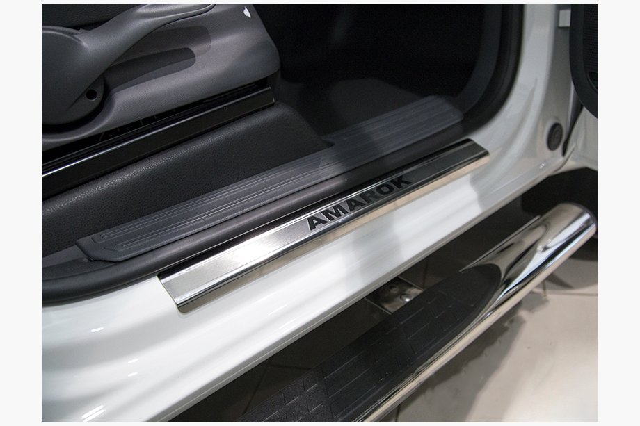 Volkswagen Amarok 2010-2022 Door Sill Covers Nataniko (4 pcs, Stainless Steel) Image
