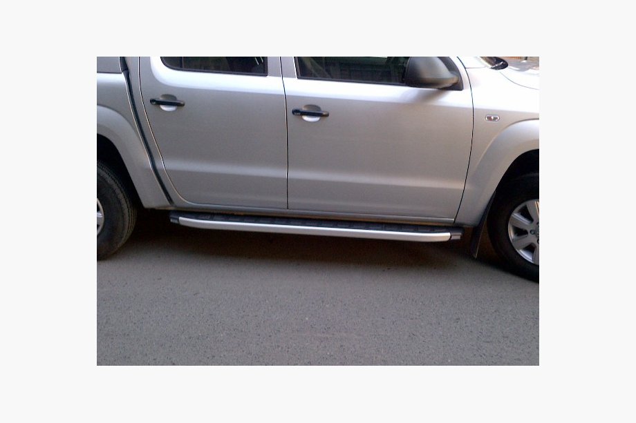 Volkswagen Amarok 2010-2022 Side Steps Fullmond Grey (2 pcs, aluminum) Image