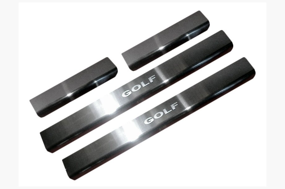 Volkswagen Golf 7/E-Golf 2012-2020 Door Sill Covers Nataniko (4 pcs, Stainless Steel) Premium - 3M Tape, 0.8mm Image