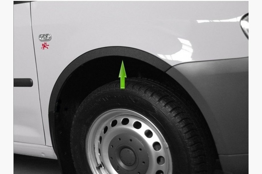 Volkswagen Caddy 2004-2010 Fender flares (black matte) Long Wheelbase (Metal) Photo 2