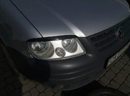 Volkswagen Caddy 2004-2010 Headlight eyebrows (black) Black Matte photo 7