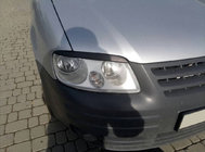 Volkswagen Caddy 2004-2010 Headlight eyebrows (black) Black Matte photo 5