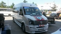 Volkswagen Crafter 2006-2016 Front bumper 2012↗ (Era with slope, primed for painting) photo 2