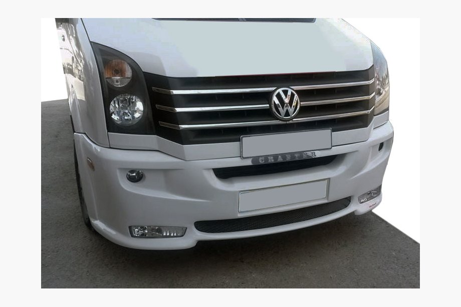 Volkswagen Crafter 2006-2016 Front bumper 2012↗ (Era with slope, primed for painting) Image