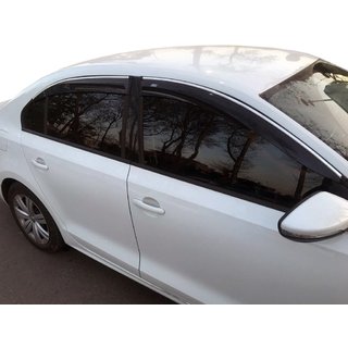 Window deflectors with chrome strip (4 pcs, Niken)