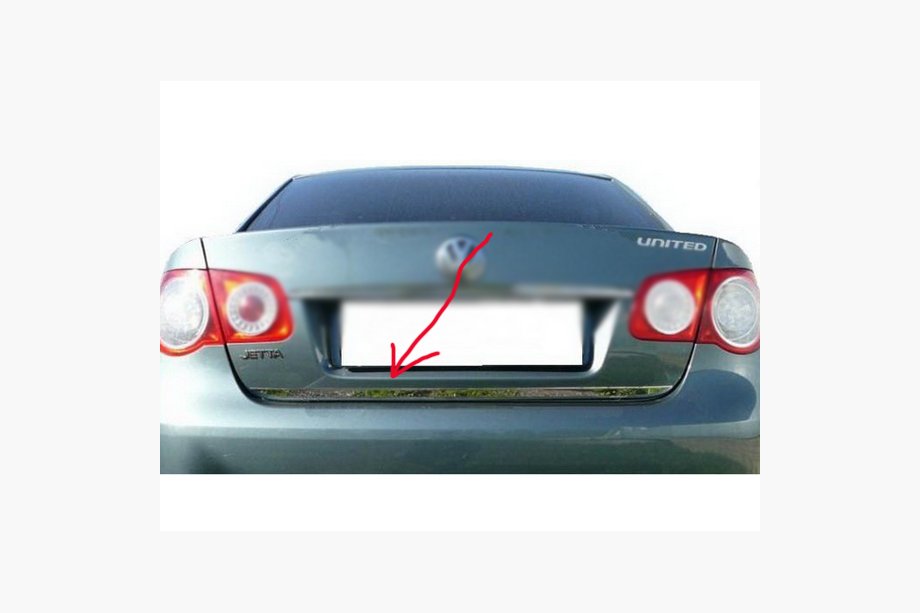 Volkswagen Jetta 2006-2011 Trunk trim stainless steel Photo 2