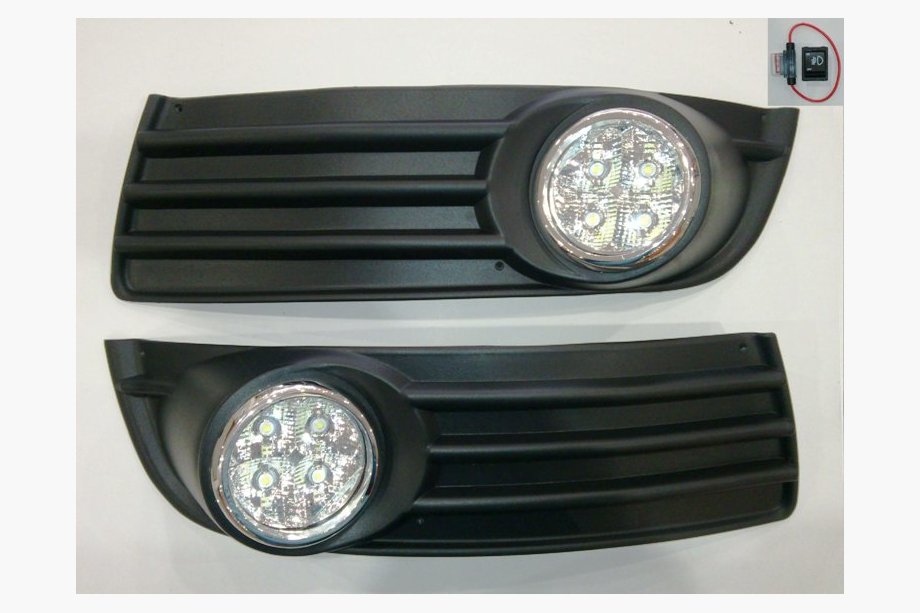 Volkswagen Jetta 2006-2011 Fog Lights with LED Inserts Image