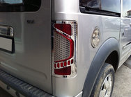 Ford Connect 2010-2013 Chrome Tail Light Covers Version No.1 (2 pcs, plastic) photo 1