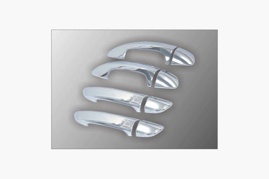 Volkswagen Passat B6 2006-2012 Door Handle Covers (ABS, Chrome) 4-Door Image