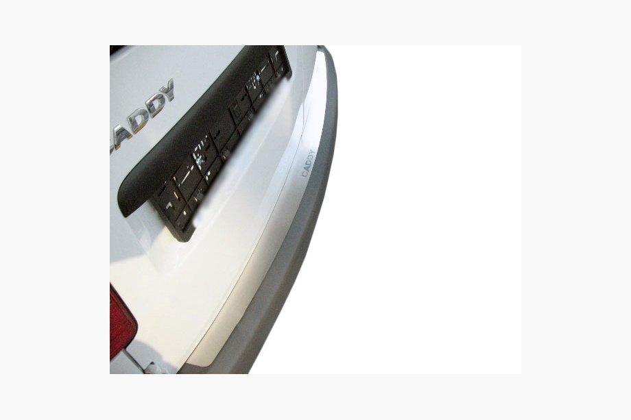 Volkswagen Caddy 2004-2010 Rear bumper protector straight stainless steel (Nataniko) Image
