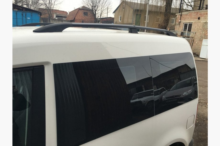 Volkswagen Caddy 2004-2010 Black Roof Rails Maxi, plastic feet Photo 6