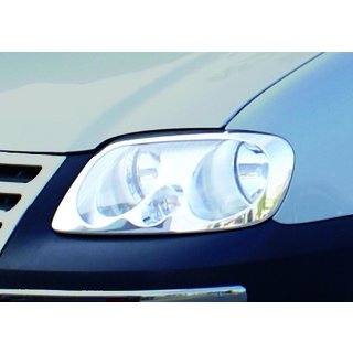 Headlight Covers (2 pcs, Stainless Steel) Volkswagen Caddy 2004-2010 photo 4