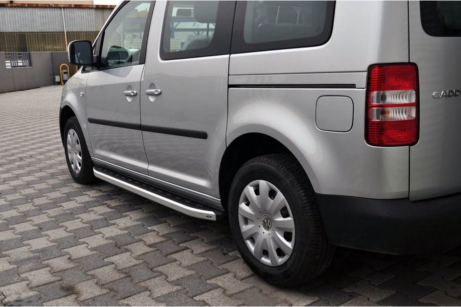 Volkswagen Caddy 2004-2010 Side Steps Fullmond (2 pcs, aluminum) Maxi Wheelbase Image