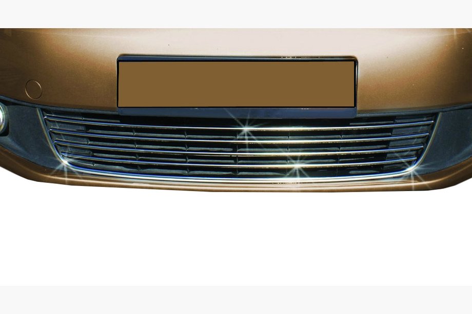 Volkswagen Caddy 2010-2015 Front bumper protector trims Comfort (5 pcs, stainless steel) Image