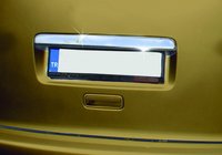 Volkswagen Caddy 2010-2015 Chrome trim above license plate (1-door, stainless steel) Straight without inscription, OmsaLine - Italian Stainless Steel photo 2