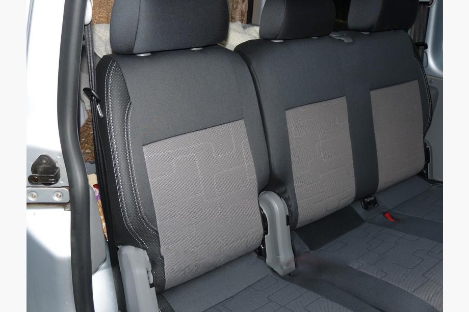 Volkswagen Caddy 2010-2015 Car Seat Covers (Leatherette↗Fabric, Premium) Front seats (1+1) Image