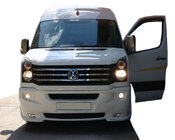 Volkswagen Crafter 2006-2016 Front bumper lip 2012↗ (2 headlight openings, primed for painting) photo 2
