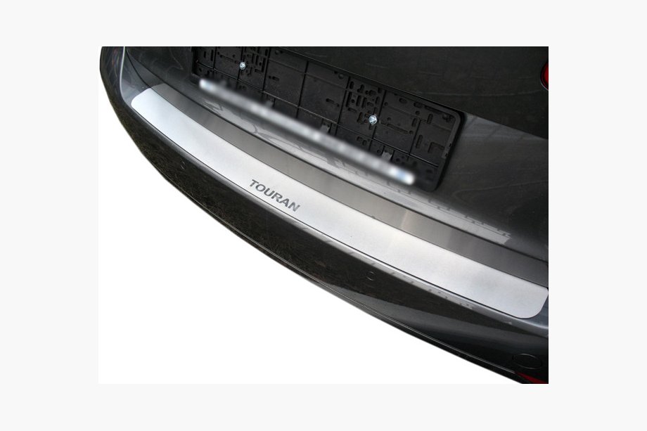Volkswagen Touran 2010-2015 Rear bumper protector Natanika (stainless steel) Image
