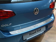 Volkswagen Golf 7/E-Golf 2012-2020 Rear bumper protector Nataniko (stainless steel) photo 1
