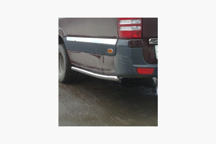 Mercedes Sprinter W907/W910 2018- Side pipes behind rear wheel (2 pcs, stainless steel) Short wheelbase, 60mm Photo 8