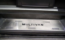 Volkswagen T5 Multivan 2003–2010 Stainless Steel Door Sill Protectors (OmsaLine) 3 Doors, OmsaLine - Italian Stainless Steel photo 3