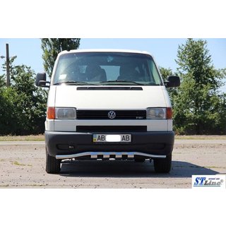Front bumper guard with grille ST010 (stainless steel) photo 2