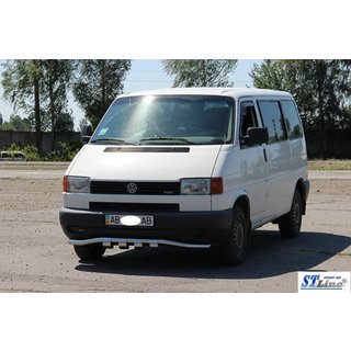 Front bumper guard with grille ST010 (stainless steel) photo 3