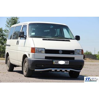 Front bumper guard with grille ST010 (stainless steel) photo 4