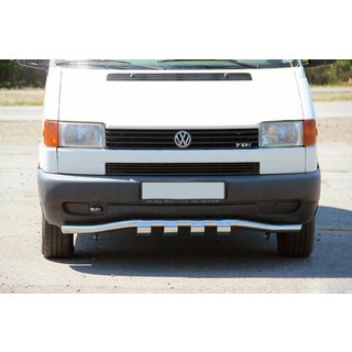 Front bumper guard with grille ST010 (stainless steel) photo 1