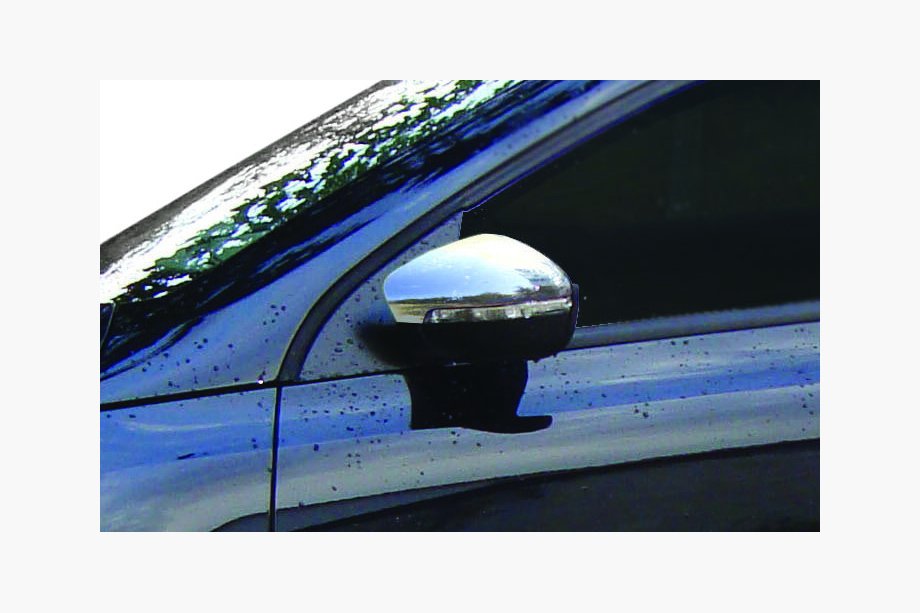 Volkswagen Scirocco 2008-2017 Mirror Covers (2 pcs, Stainless Steel) OmsaLine - Italian Stainless Steel Image