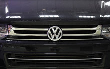 Volkswagen T5 2010-2015 Chrome Grille Covers (Omsa, 4 pcs, Stainless Steel) photo 1