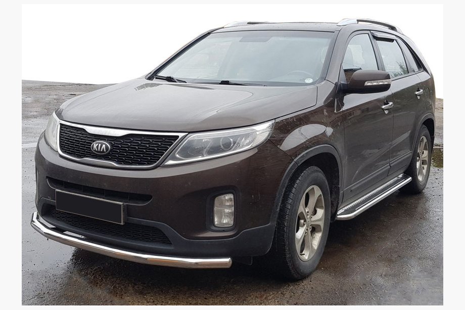 Kia Sorento II XM 2009-2014 Front Bar ST008 (2013-2015, Stainless Steel) Image