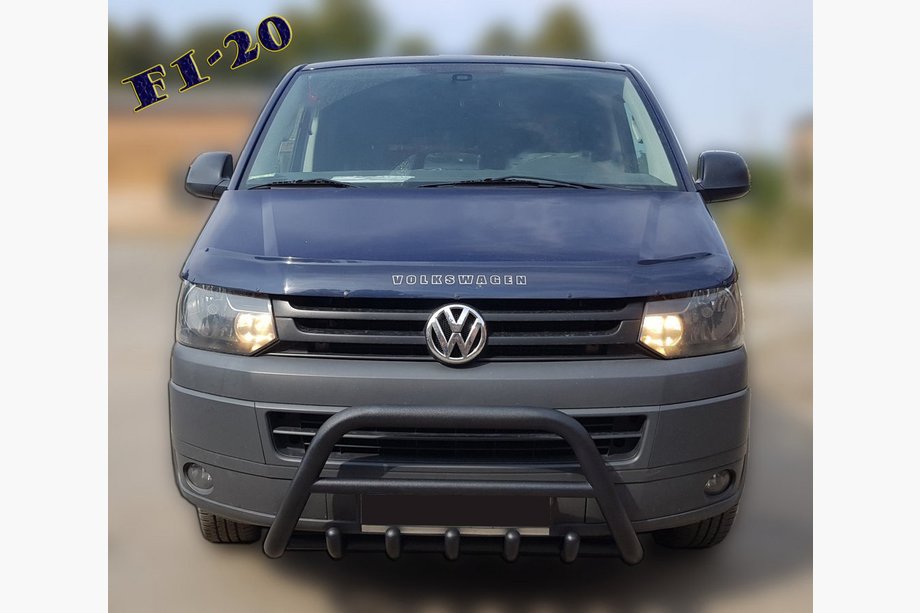 Volkswagen T5 2010-2015 Bull Bar WT003 Black Stainless Steel Image