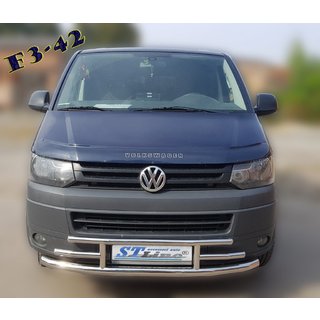 Front bumper guard F3-42 (stainless steel) photo 4